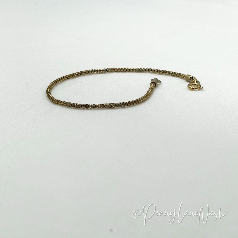 Vintage Single Rope Silver Chain Bracelet - Picture 2 of 4